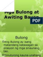 Mga Bulong at Awiting Bayan