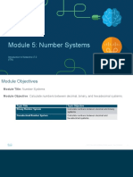 Module 5: Number Systems: Introduction To Networks v7.0 (ITN)