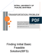 CMR - Transportation Problem