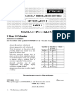 954/2 STPM 2022: Sekolah Tinggi Kluang 1 Hour 30 Minutes