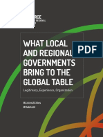 What Local and Regional Governments Bring To The Global Table