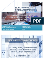 Business Research Levels of Measurement Nominal, Ordial, Ratio