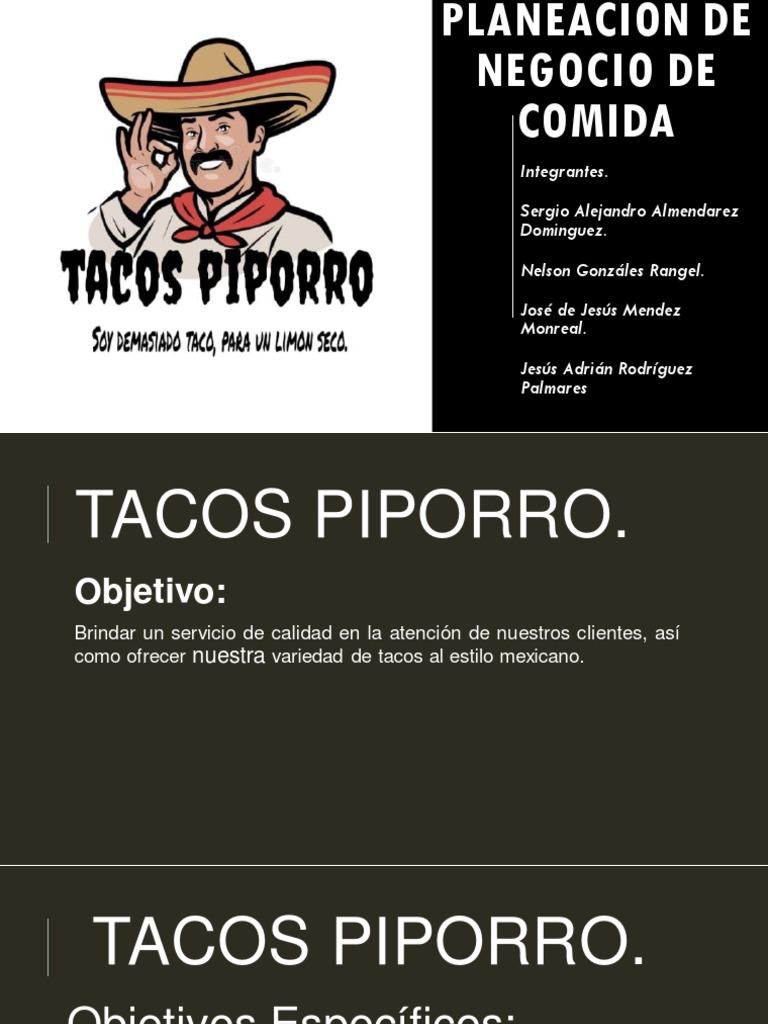 Presentacion Tacos Piporro Imm7.1 PDF Cliente Taco