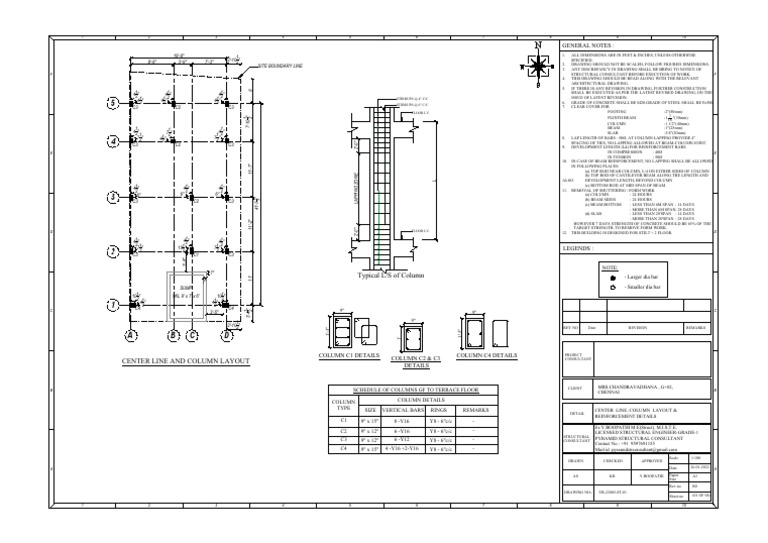 Column Layout and Reinforcement Details | PDF | Beam (Structure) | Column