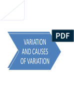 Variation & Causes of Variation
