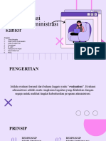 mengevaluasi kegiatan administrasi kantor