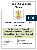 St. Joseph's Co-Ed School Bhopal: Chemistry Investigatory Project