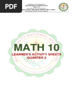 Math 10: Learner 'S Activity Sheets Quarter 3