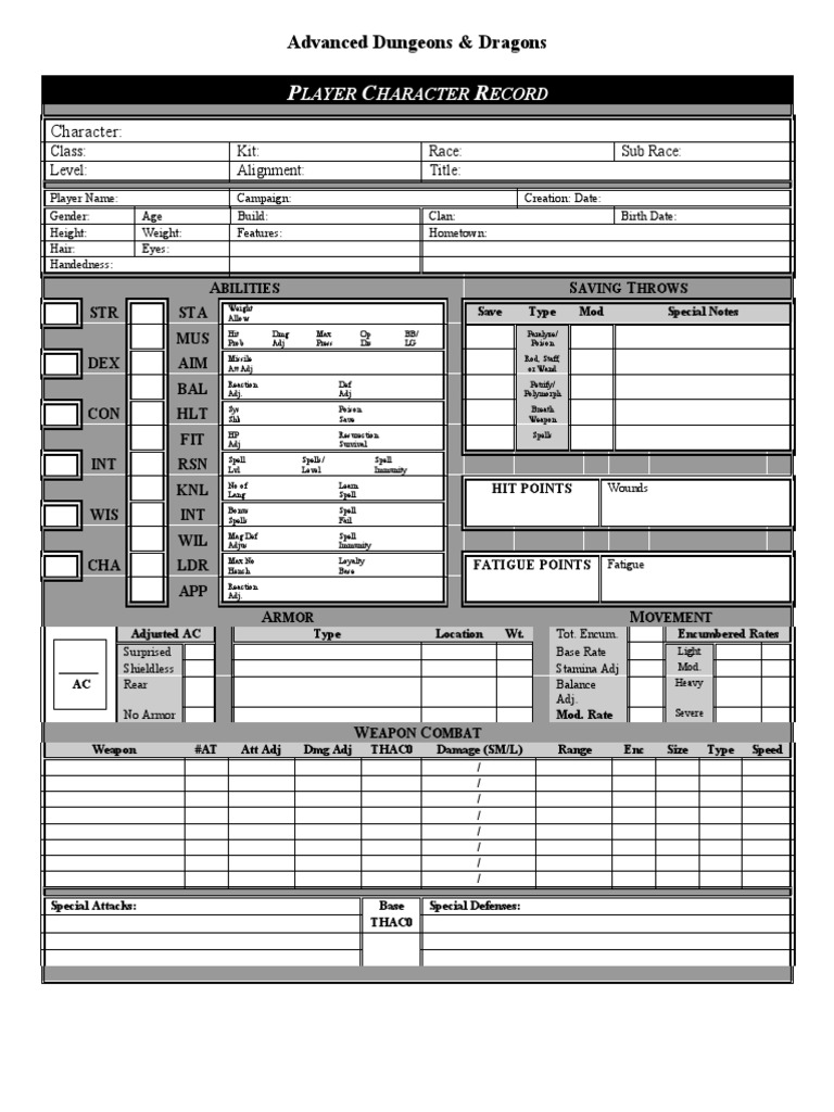 Candlekeep Character Sheet PDF Role Playing Games