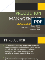 Production Management - AFFAN