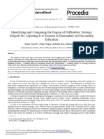 Identifiying and Comparing The Degree of Difficulties Biology Subjects by Adjusting It Is Reasons in Elemantary and Secondary Education