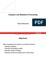 Analytics and Statistical Forecasting: Oracle Demantra