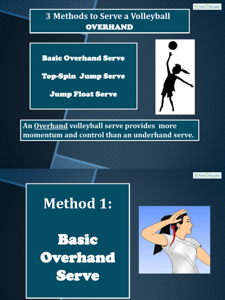 Overhand Volleyball Serve Techniques | PDF | Volleyball | Hand