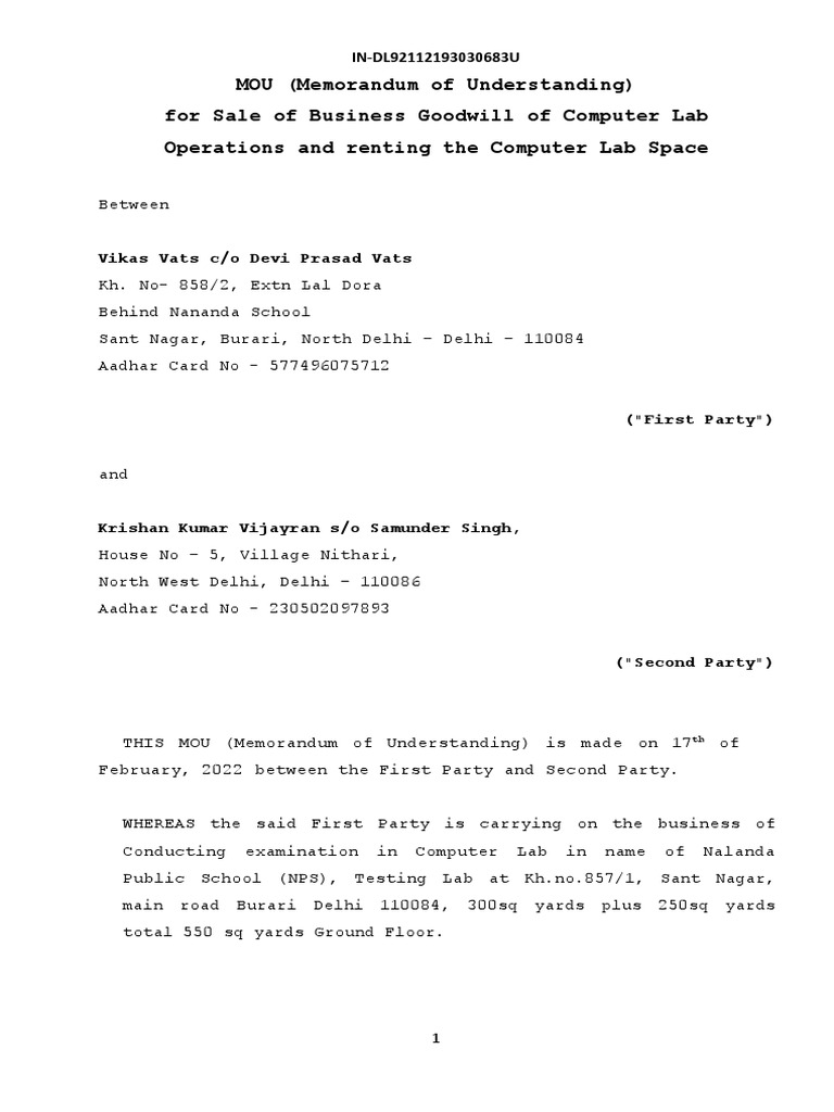 Assignment Of Goodwill Pdf Business Economies