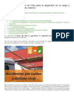 Utilización de Líneas de Vida para La Seguridad en La Carga y Descarga de Camiones Cisterna