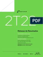 Release de Resultados 2T22 Estapar