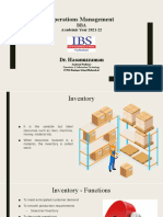 Operations Management: Dr. Hasanuzzaman