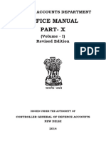 DEFENCE ACCOUNTS DEPARTMENT OFFICE MANUAL PART-X
