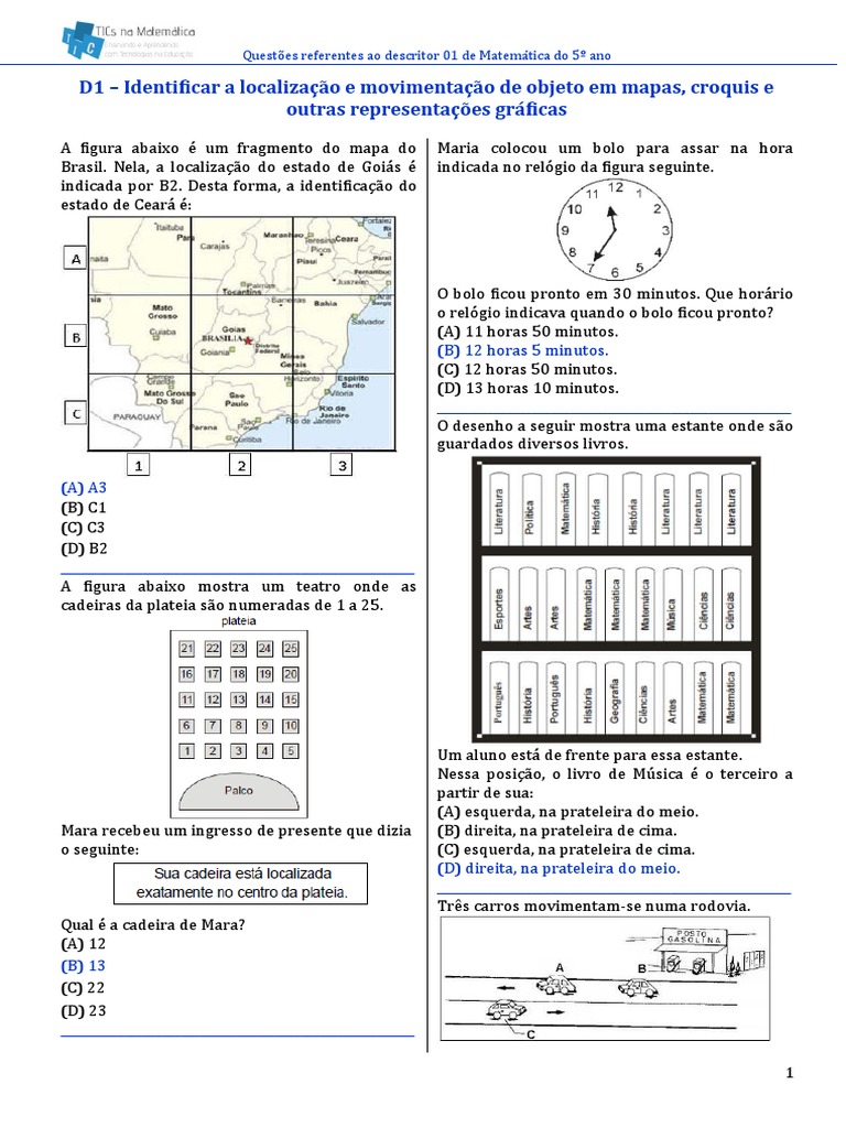 Localização e Movimentação no 5º Ano | PDF
