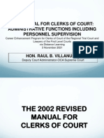 The Manual For Clerks of Court: Administrative Functions Including Personnel Supervision