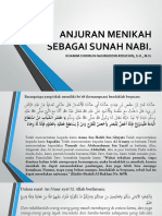 Anjuran Menikah Sebagai Sunah Nabi