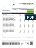 Documento de Arrecadação Do Simples Nacional: 04.002.520/0001-94 L V Acioli 07.17.22222.9332128-0 Junho/2022 31/08/2022