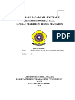 Ekstraksi Padat-Cair: Ekstraksi Trimiristin Dari Biji Pala Laporan Praktikum Teknik Pemisahan