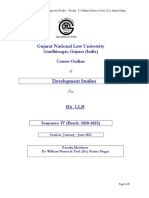 Course Outline of Development Studies - Sem - IV - Batch 2020 - (Jan - June - 2022)