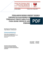 Pengaruh Risiko Kredit Risiko Likuiditas Dan Risiko Operasional Terhadap Profitabilitas Perbankan Pada Bank Umum Di Asia Tenggara PERIODE 2012-2018