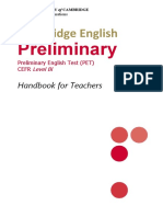 Cambridge English: Preliminary Handbook - Guide to CEFR Level B1 English Exam