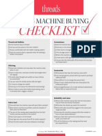 Checklist: Sewing Machine Buying