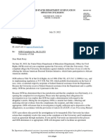 OCR Letter Announcing Investigation Into University of Utah