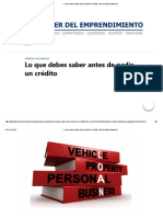 Lo Que Debes Saber Antes de Pedir Un Crédito - Líder Del Emprendimiento