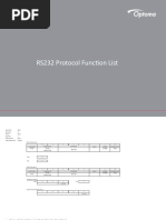 RS232 Protocol Function List RS232 Protocol Function List