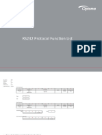 RS232 Protocol Function List RS232 Protocol Function List