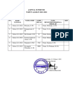 Jadwal Supervisi TAHUN AJARAN 2021-2022: NO Hari / Tanggal Nama Guru Guru Kelas Yang Mensupervisi/Kepala Sekolah KET