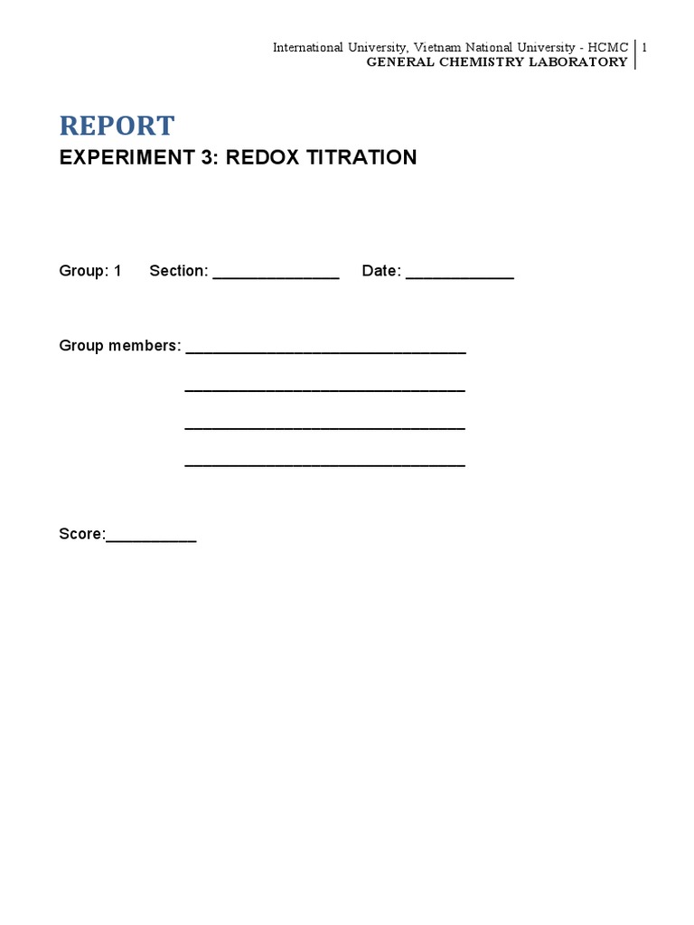 Determination of Equivalence Points Through Redox Titration Experiments