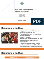 Factors Affecting The Academic Performance of Senior High School Students Who Work Part-Time While Studying