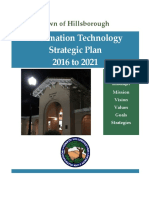 Town Hillsborough - Information Technology Strategic Plan 2016 To 2021