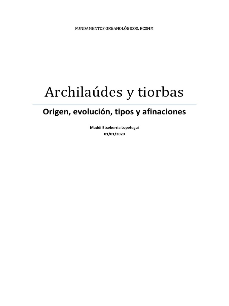 Historia y características de la tiorba | PDF | Guitarras | George ...