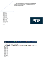 De Acuerdo Con El Diagrama de Interpretación Obtuvimos Nuestra Tabla de Ecuaciones Las Cuales Posterior Agregaremos A Nuestro Programa para Obtener Los Resultados Correspondientes