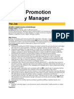 Health Promotion Activity Manager