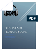 PRESUPUESTO Proyecto Social