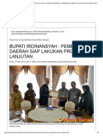 Berita Pemerintah Kabupaten Tanah Datar - Bupati Irdinansyah - Pemerintah Daerah Siap Lakukan Proses Lanjutan