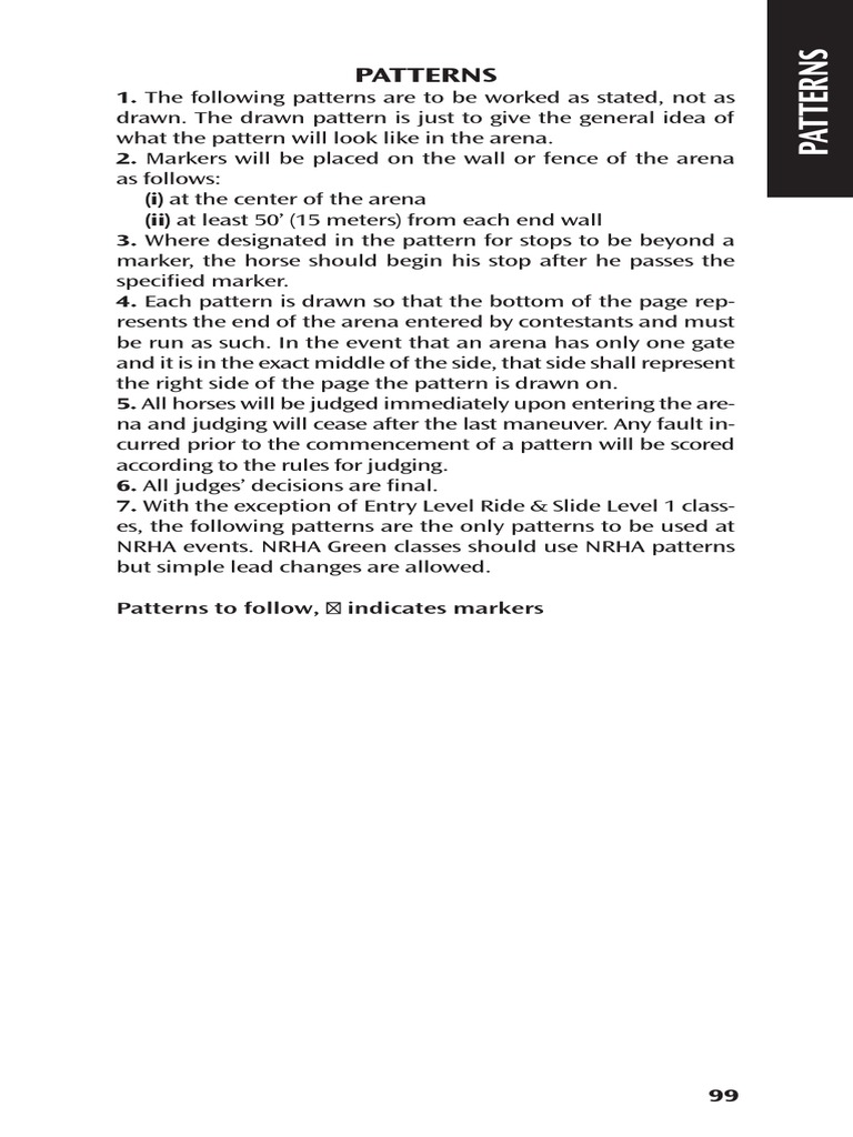 NRHA Patterns 2022 Download Free PDF Equestrianism Horses