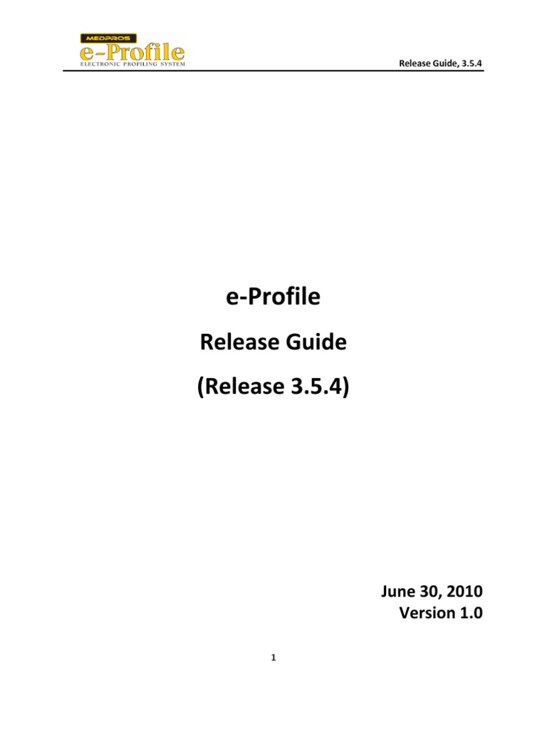 E Profile New Release Guide 3 5 4 Pdf Email Proxy Server