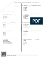 695 Straightforward Upper Intermediate and Advanced Level Placement Test