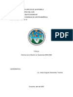 Historia de La Inflación en Guatemala 2000-2020 Trabajo de Investigación