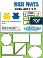 Number Sense Mats 1 To 10: For Questions, Corrections, or Comments Please Email