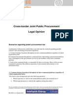 Cross-Border Joint Public Procurement Legal Opinion